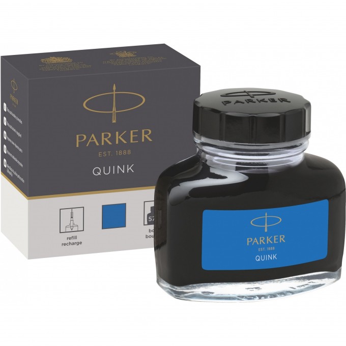 Флакон с чернилами PARKER QUINK INK Z13 для перьевых ручек, синий CW1950377