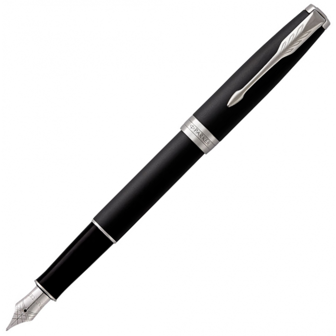Перьевая ручка PARKER ESSENTIAL SONNET MATTE BLACK CT F 1931521
