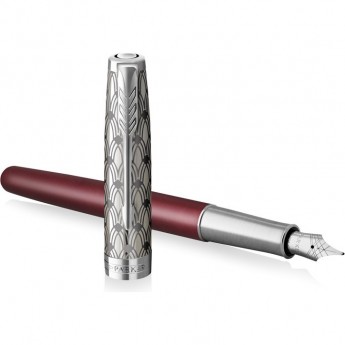 Ручка перьевая PARKER SONNET PREMIUM F537 METAL RED CT F золото 18K Ручка перьевая PARKER SONNET PREMIUM F537 METAL RED CT F золото 18K