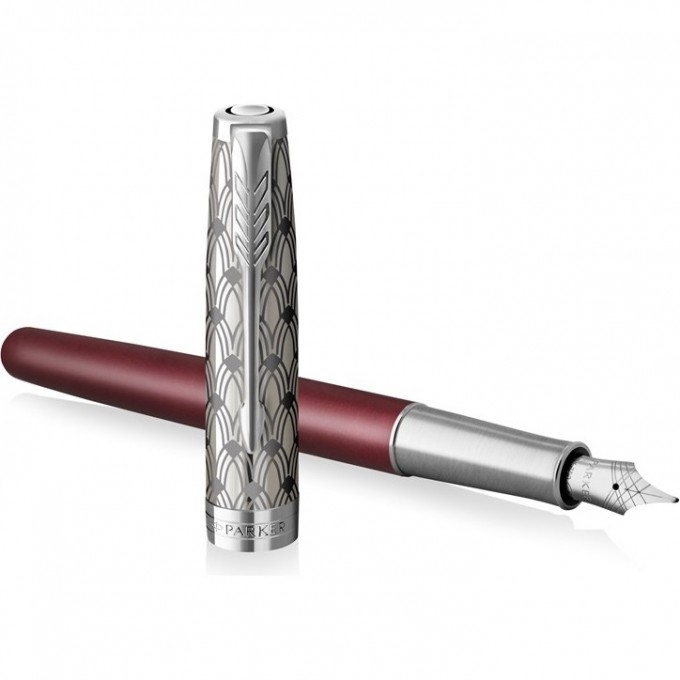 Ручка перьевая PARKER SONNET PREMIUM F537 METAL RED CT F золото 18K 2119650